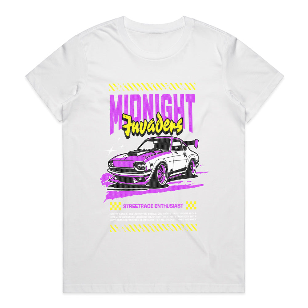 Midnight Invaders T-Shirt – JDM Street Racing & Tuner Car Enthusiast Tee