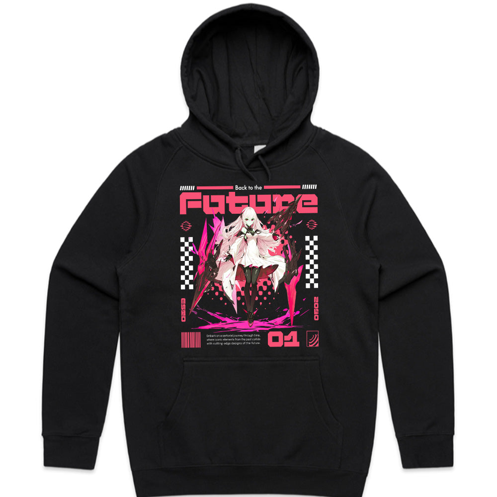 Future Cyber Valkyrie – Neon Sci-Fi Anime Tee