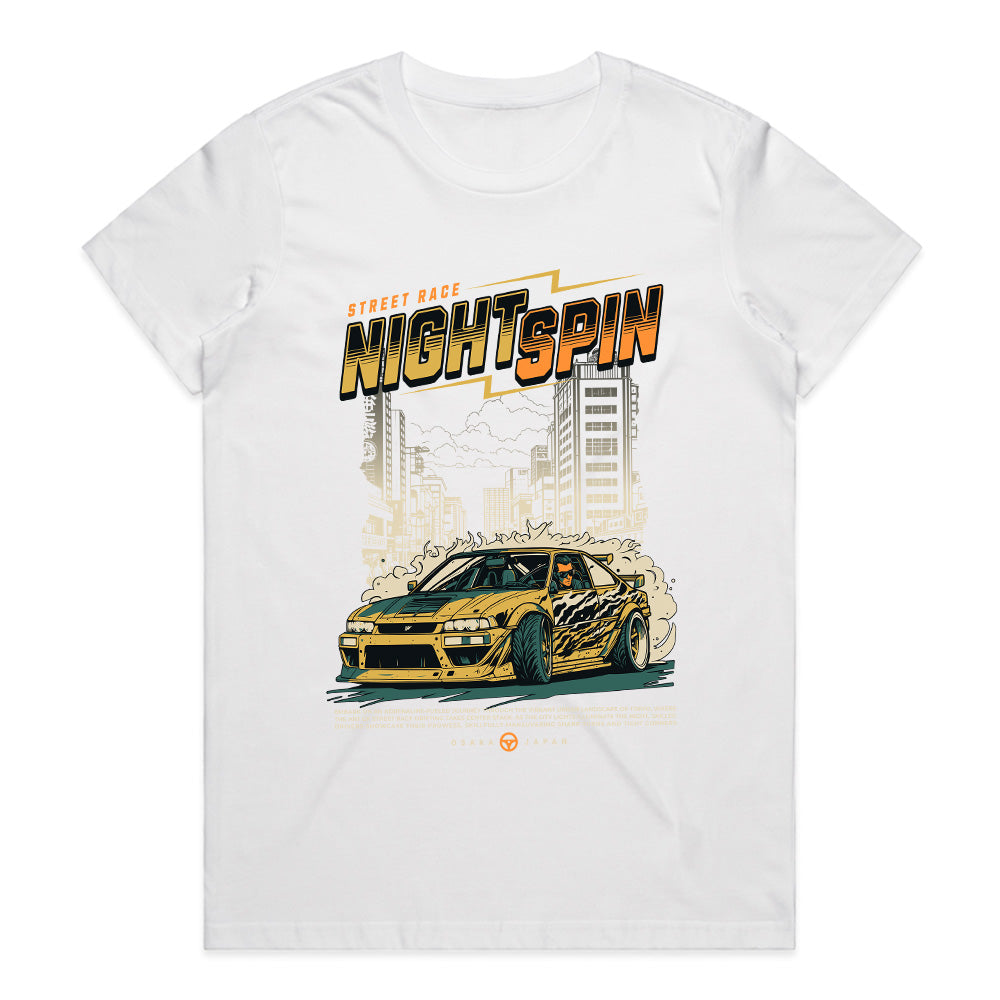 Night Spin Street Racing Graphic Tee – Osaka Drift Edition