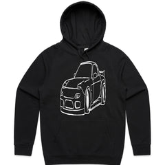 RX-7 Outline JDM T-Shirt – Minimalist Rotary Engine Sports Car Tee for Tuning & Drift Fans
