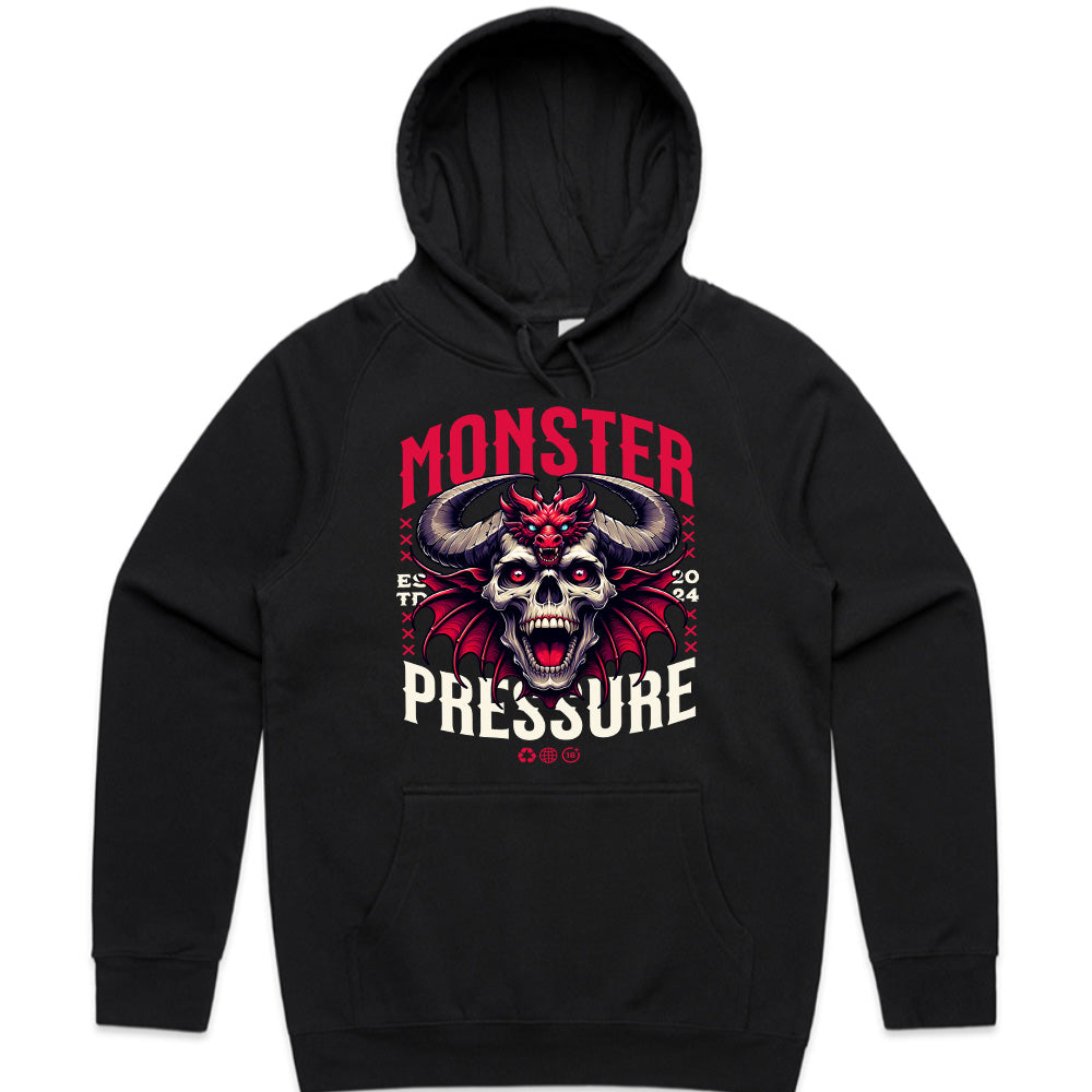 Monster Pressure T-Shirt – Dark Gothic Skull & Demon Aesthetic