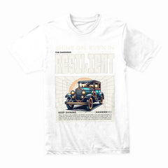 "Resilient – Shine On" Vintage Classic Car T-Shirt – Timeless Strength & Elegance