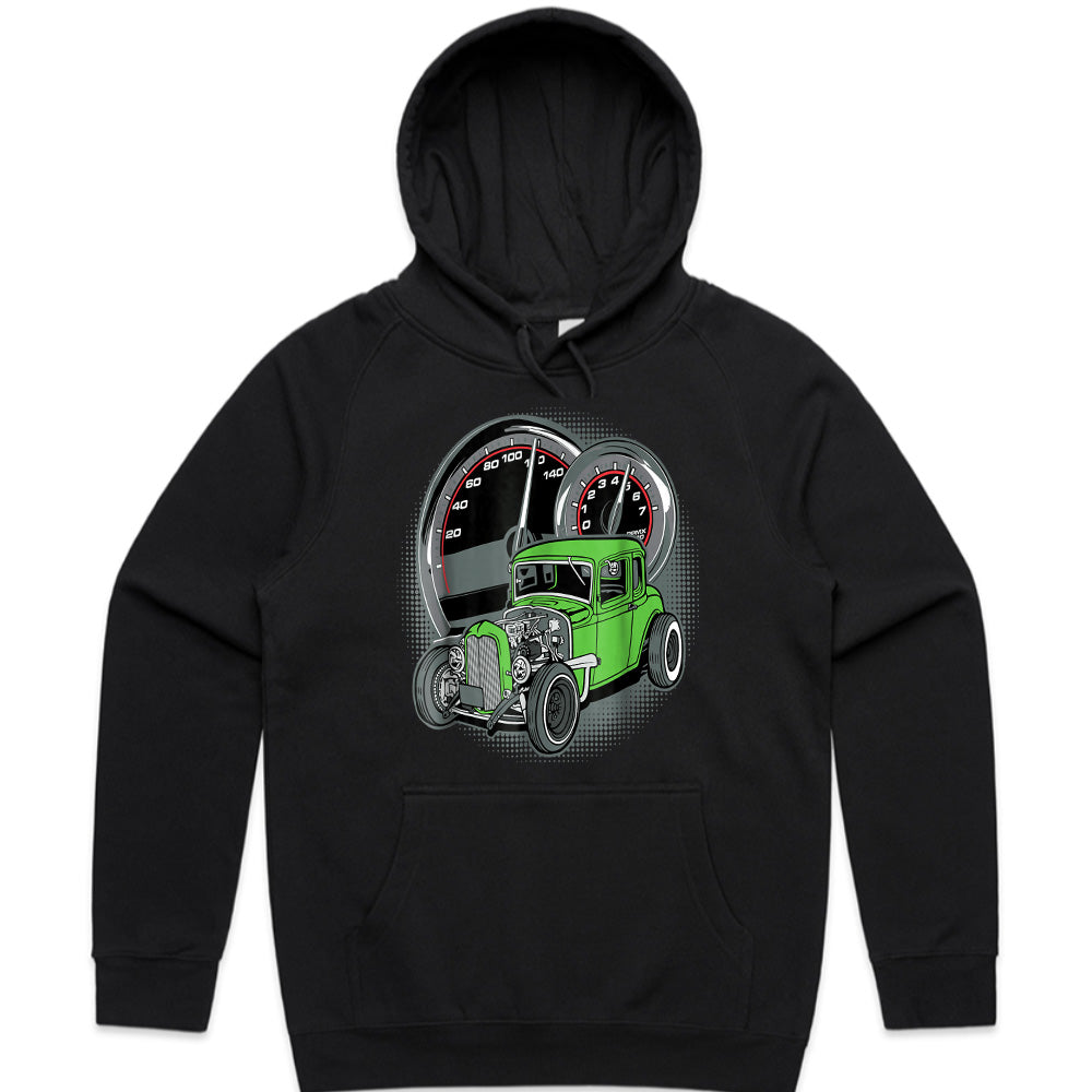Rat Rod Speed Demon T-Shirt – Bright Green Vintage Hot Rod Coupe Tee