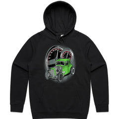 Rat Rod Speed Demon T-Shirt – Bright Green Vintage Hot Rod Coupe Tee