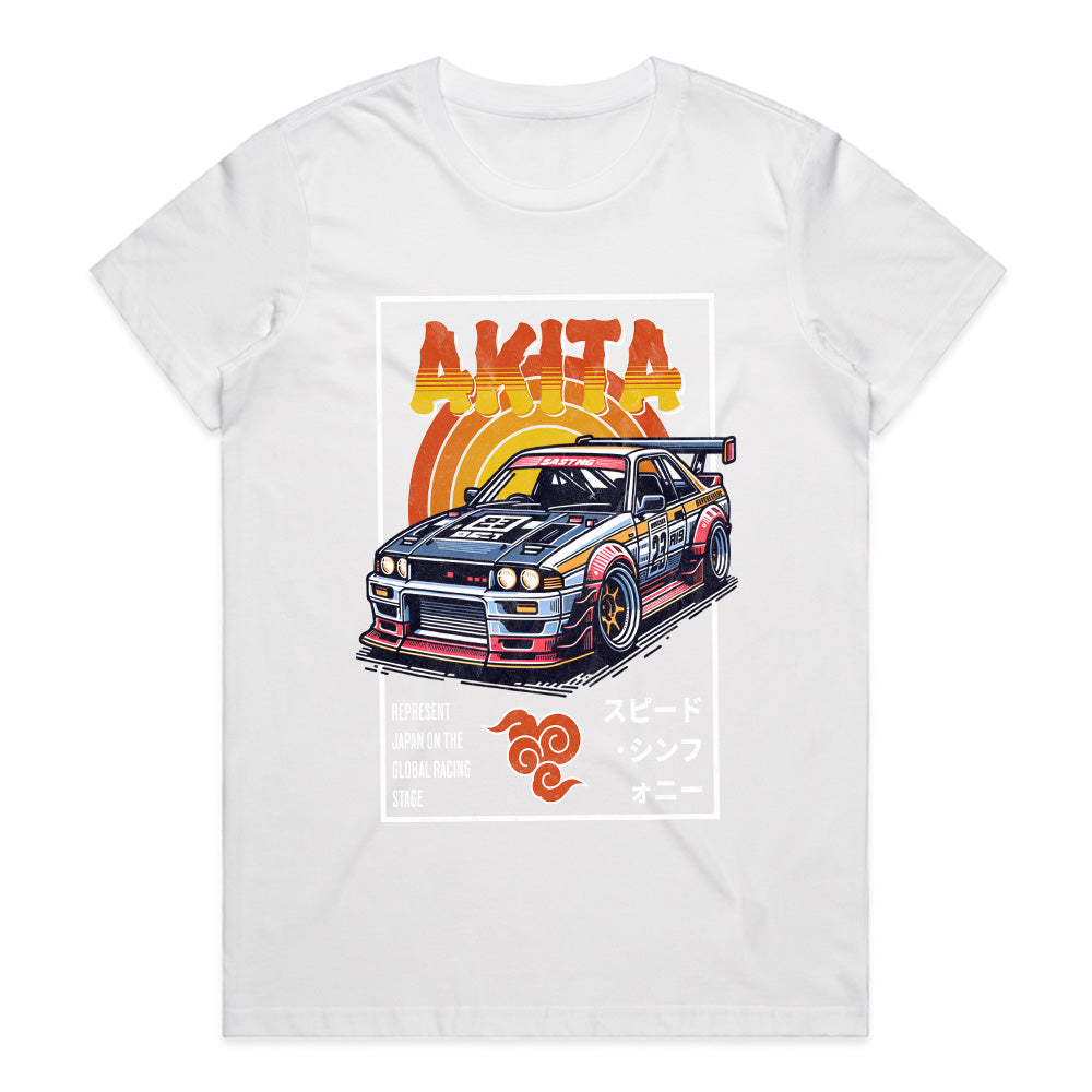 Akita Speed Demon – Retro JDM Racing Tee