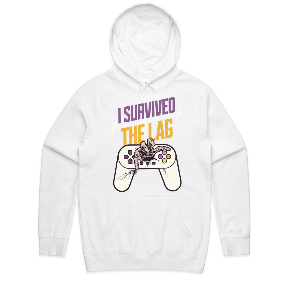 "I Survived The Lag – Funny Gamer Battle T-Shirt"