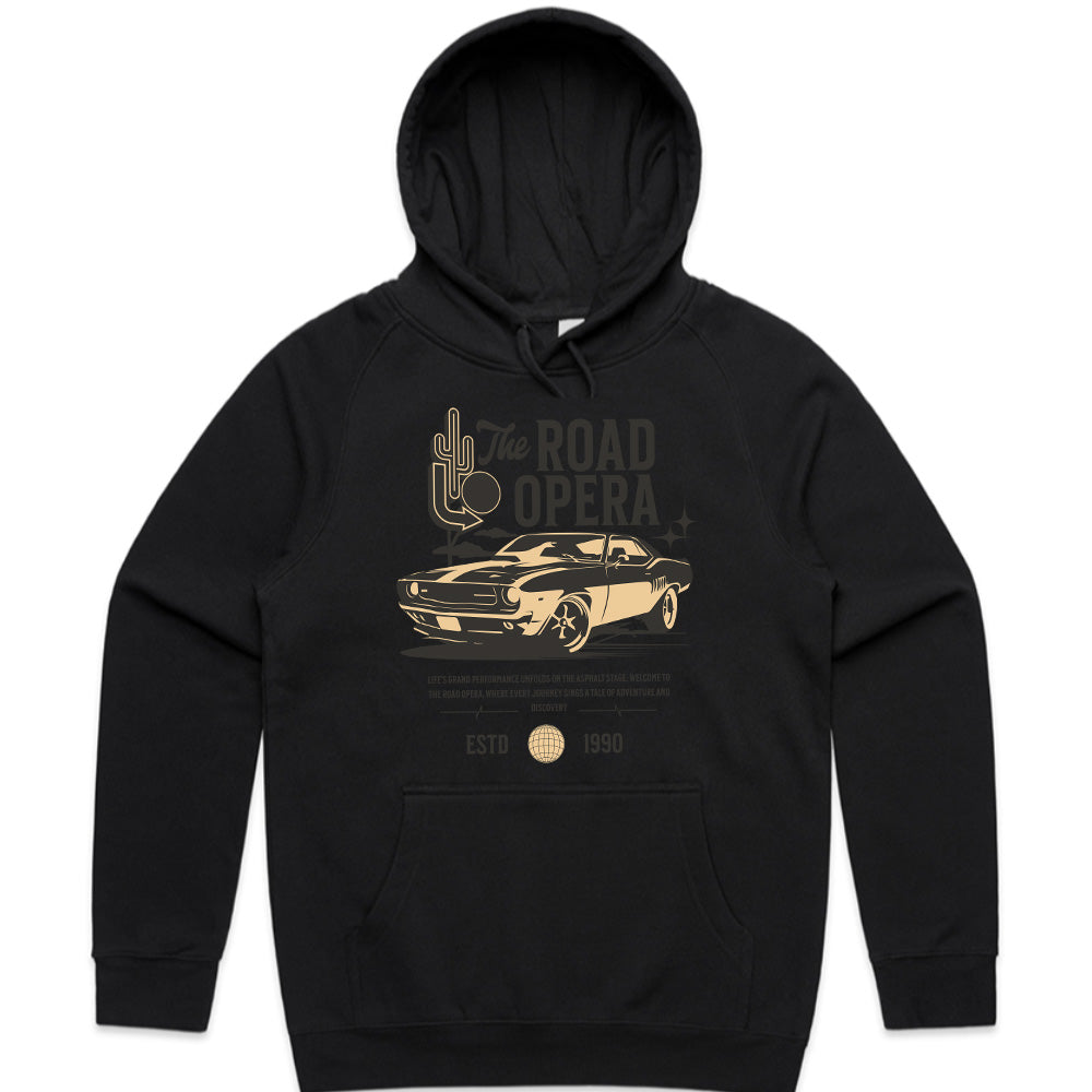 The Road Opera" Vintage Muscle Car T-Shirt – Classic Streetwear for Car Lovers