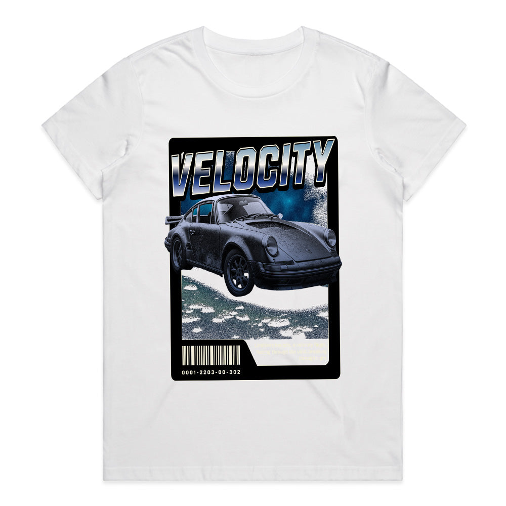 Velocity T-Shirt – Retro Futuristic Sports Car & Speed Enthusiast Tee