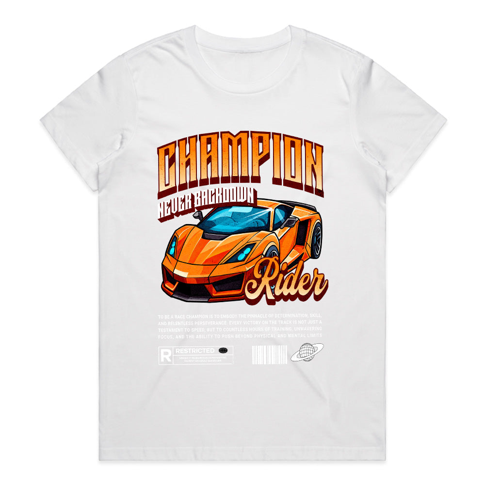 Champion Rider T-Shirt – Supercar Racing & Speed Enthusiast Tee