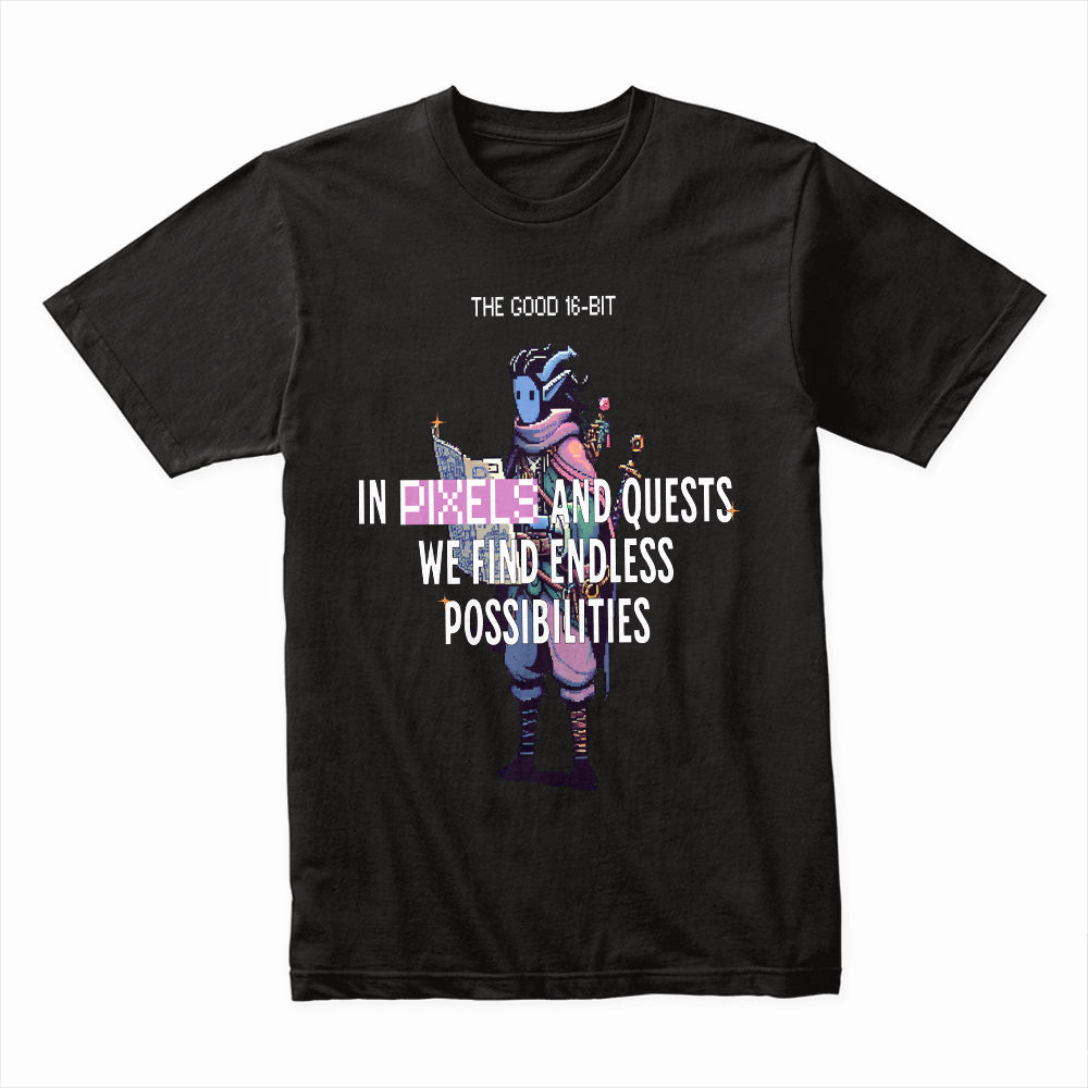 Pixel Quest T-Shirt – Retro 16-Bit Adventure Gaming