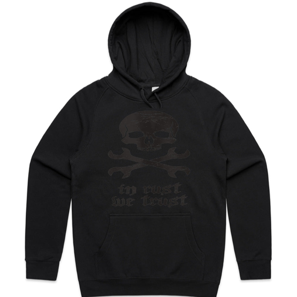 In Rust We Trust" Skull & Wrenches Mechanic T-Shirt