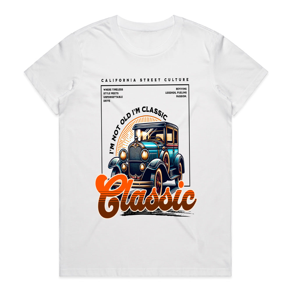 I'm Not Old, I'm Classic" Vintage Car T-Shirt – Retro Automotive Enthusiast Tee