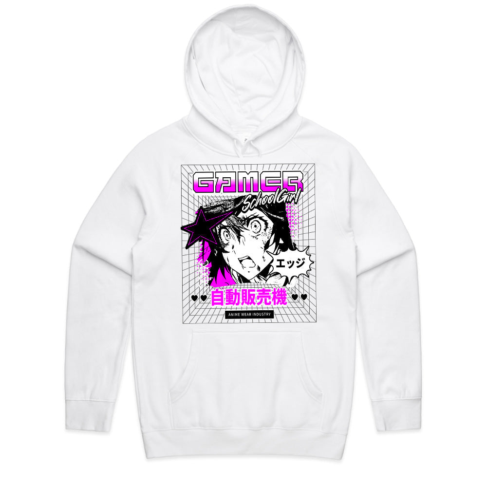 Edgy Gamer School Girl" Cyberpunk Anime T-Shirt – Japanese Aesthetic