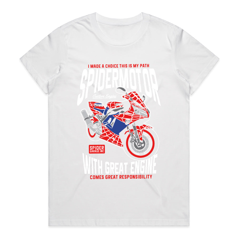 SpiderMotor T-Shirt – Web-Slinging Speed & Power!