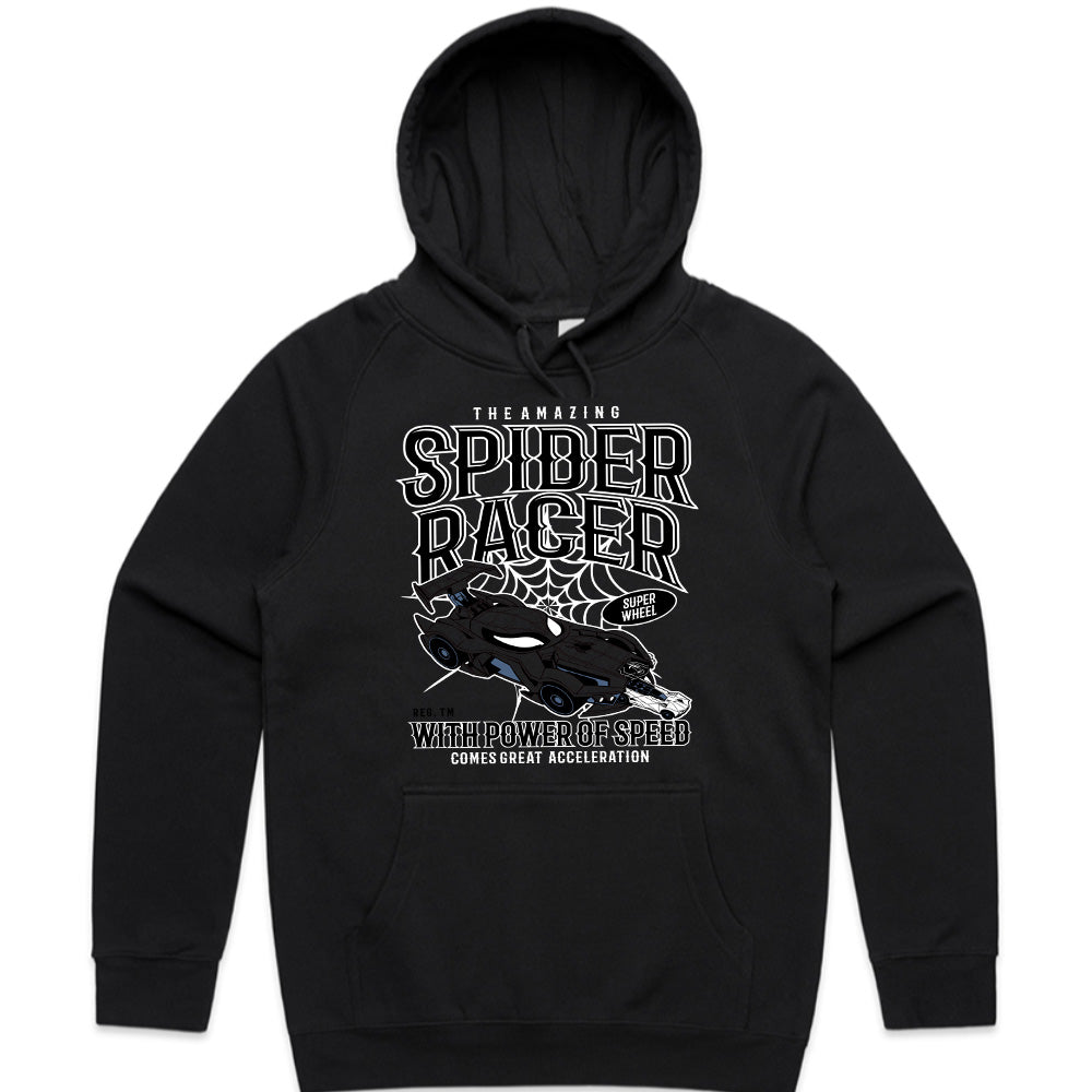 Spider Racer T-Shirt – High-Speed Web-Slinging Action!