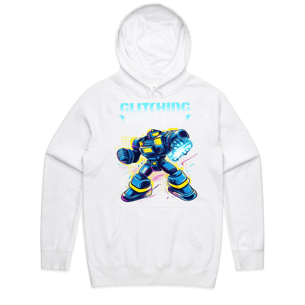 Cyber Mech Warrior T-Shirt – Glitching Reality Sci-Fi Robot Design