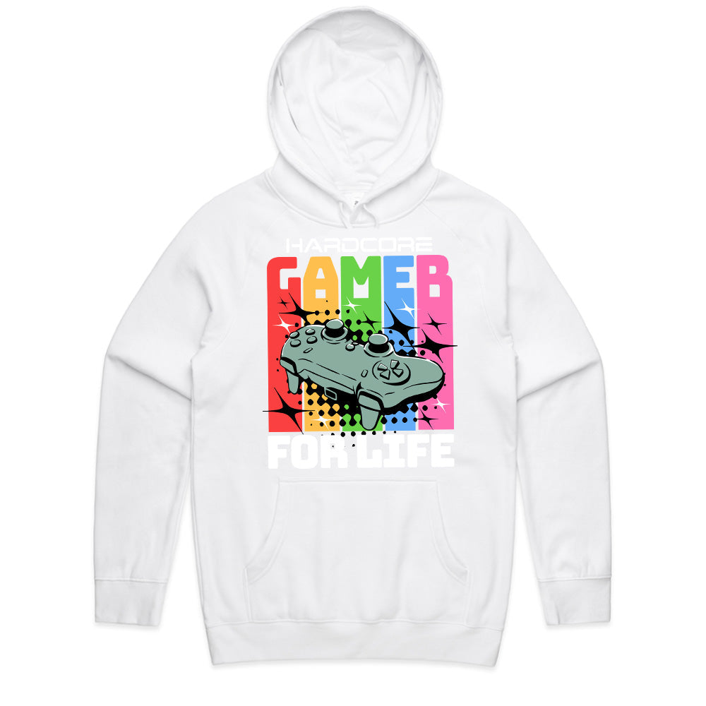 Hardcore Gamer for Life - Retro Gaming T-Shirt