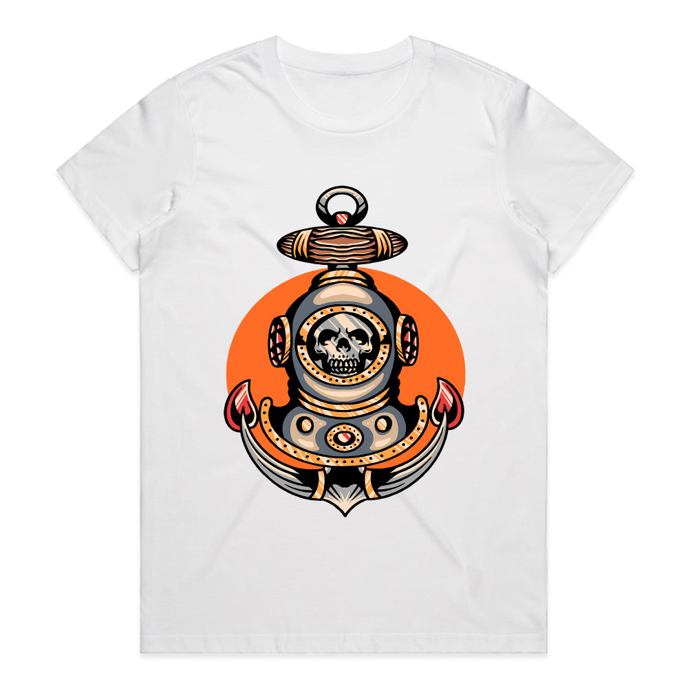 Abyssal Skull Diver – Nautical Depths Tee