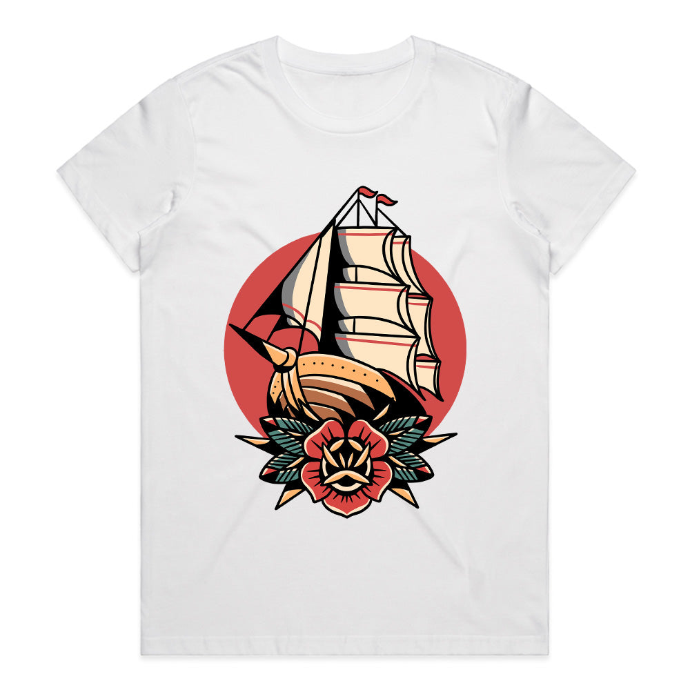 Sailor's Voyage – Nautical Rose Tee