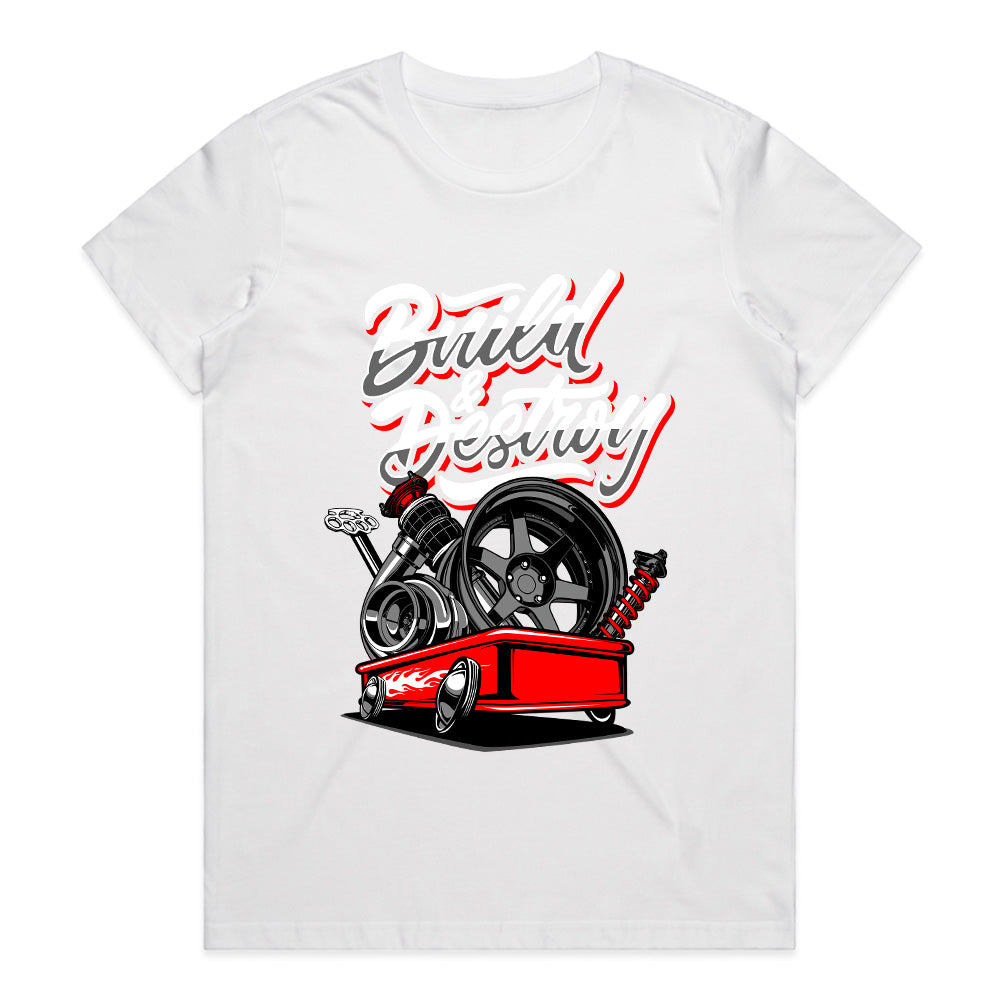 Build & Destroy Custom Garage Performance T-Shirt