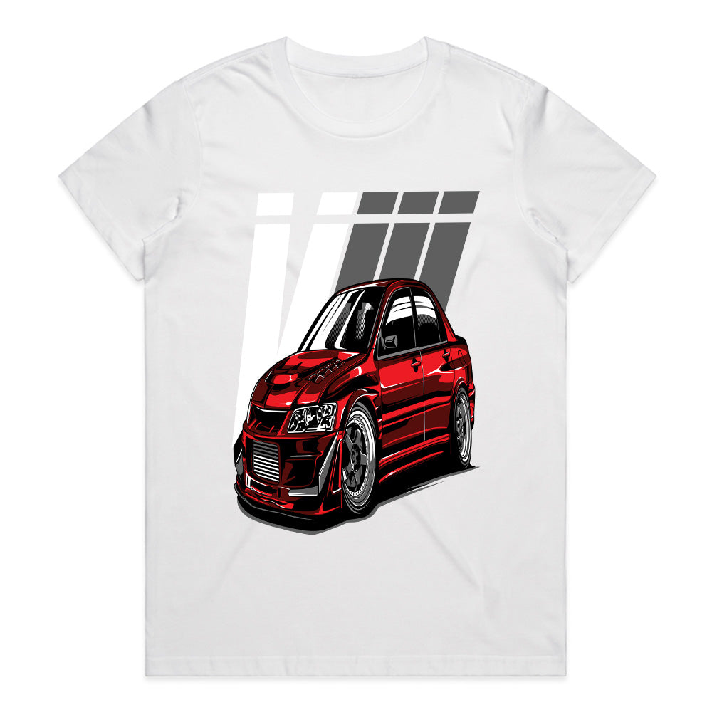 Evolution VIII Street Warrior T-Shirt — Red Turbo Beast Edition