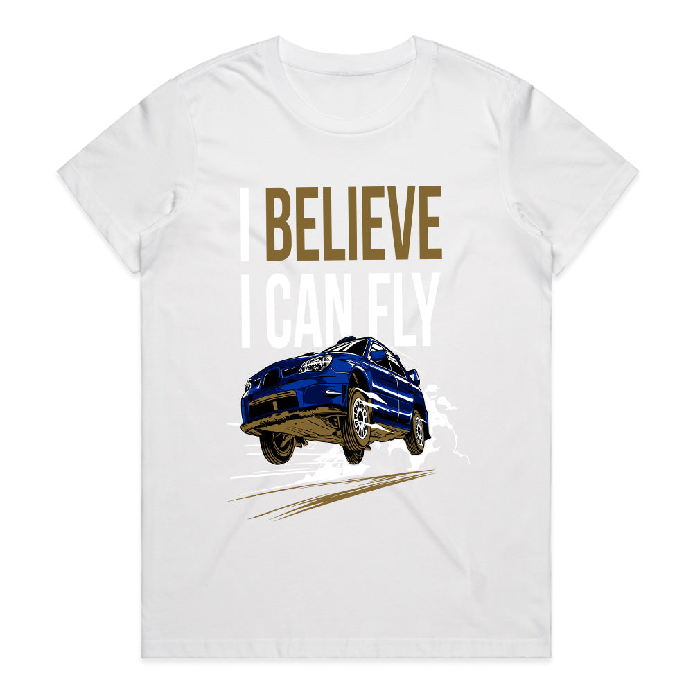 I Believe I Can Fly Rally T-Shirt — Subaru Jump Edition
