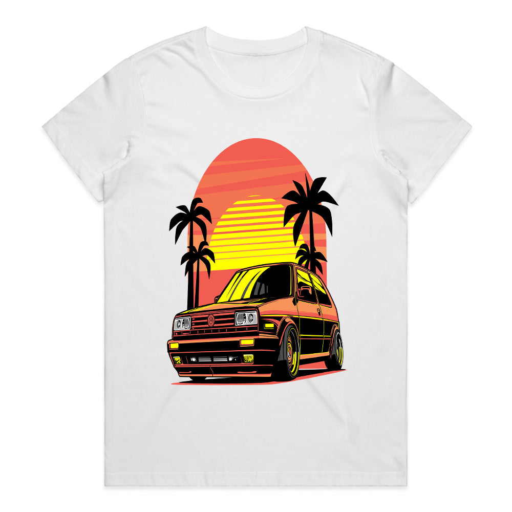 Retro Vibes GTI T-Shirt — Sunset Euro Scene Edition