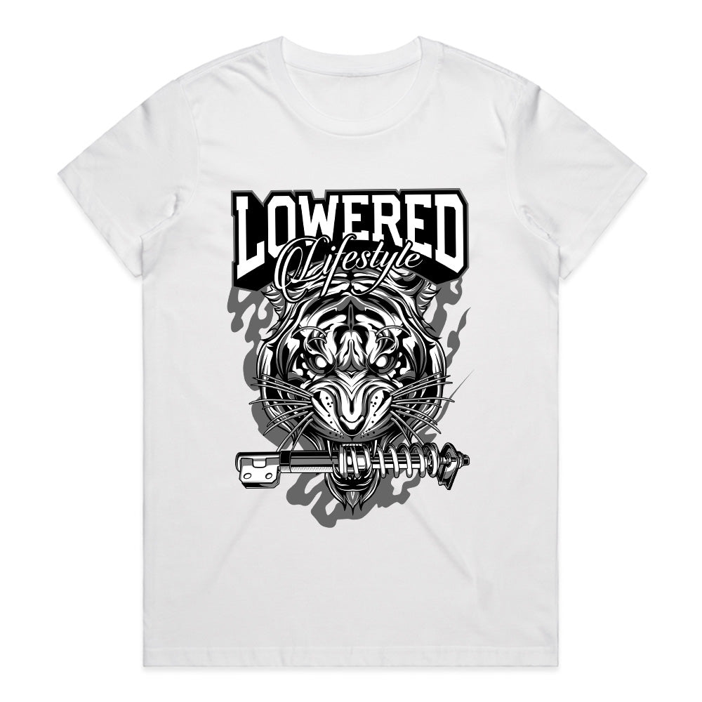 Lowered Lifestyle — Tiger Coilover Street Scene T-Shirt
