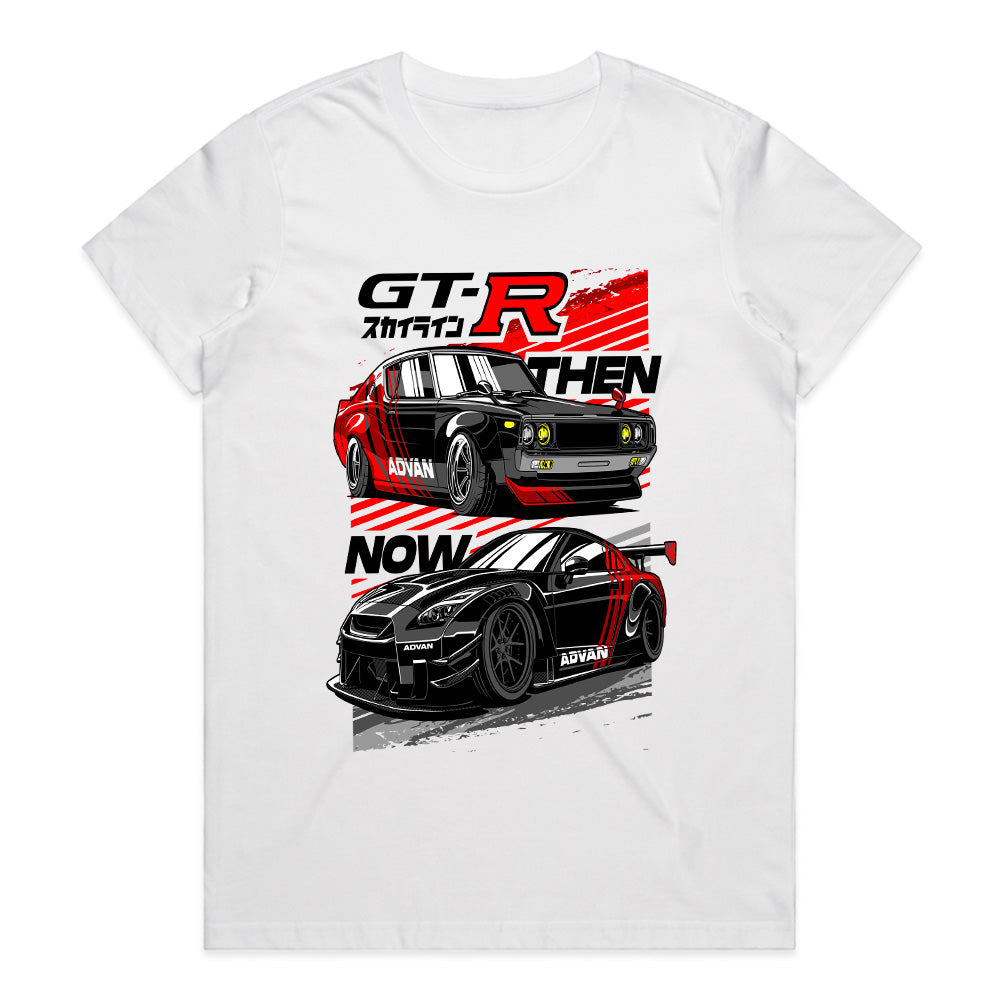 Nissan GT-R Then & Now T-Shirt – JDM Legends in Advan Livery