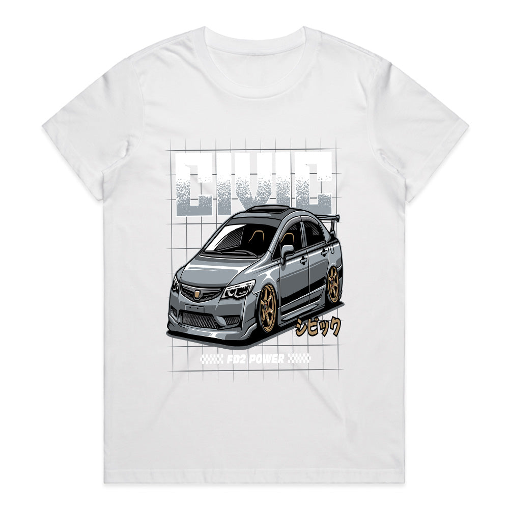 Civic FD2 Power T-Shirt – JDM Street Performance King Tee