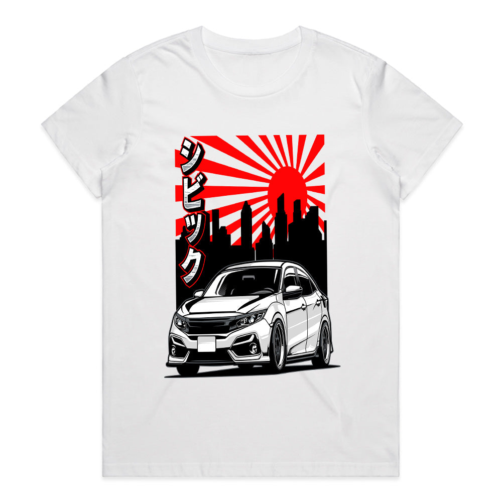 JDM Rising Sun Civic T-Shirt – Japanese Street Legend Apparel