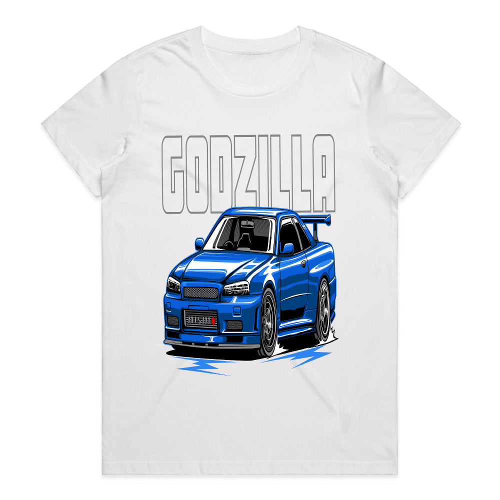Godzilla Skyline R34 JDM Legend T-Shirt – Iconic Street Racer Style