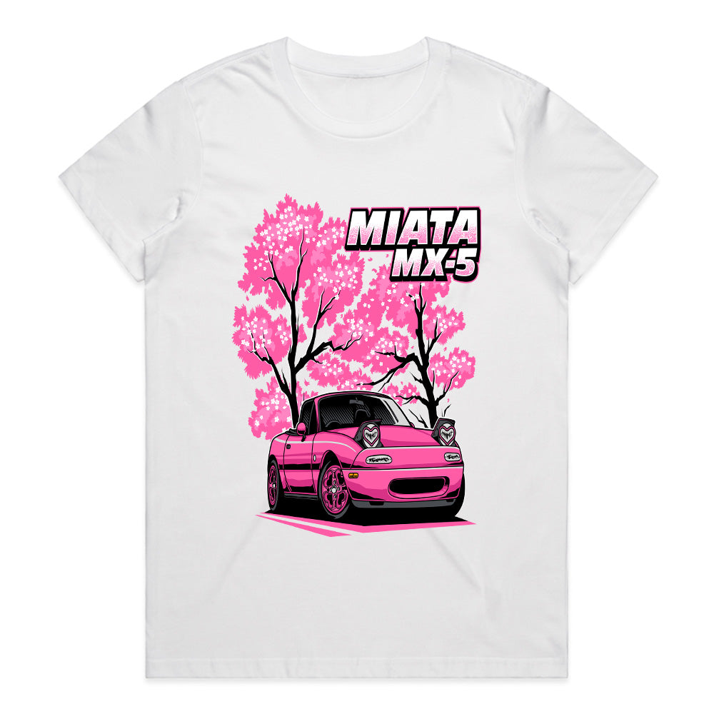 Miata MX-5 Sakura Blossom T-Shirt – JDM Roadster Spring Edition