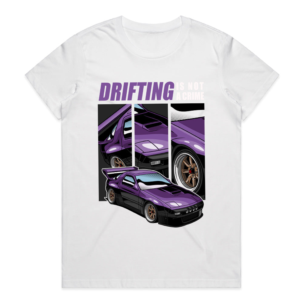 Drifting Is Not A Crime RX7 Purple Legend Tee