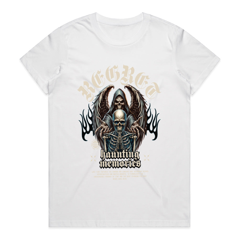 Regret’s Shadow: Haunting Memories Skull Tee