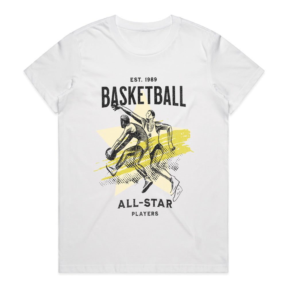 All-Star Ascent: Retro Basketball Legends Tee
