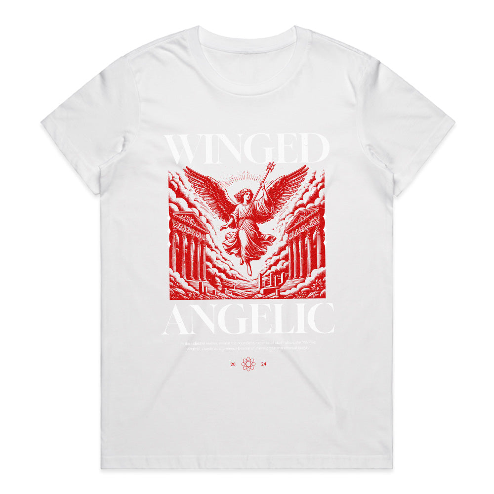 Celestial Vanguard: Winged Angelic Tee