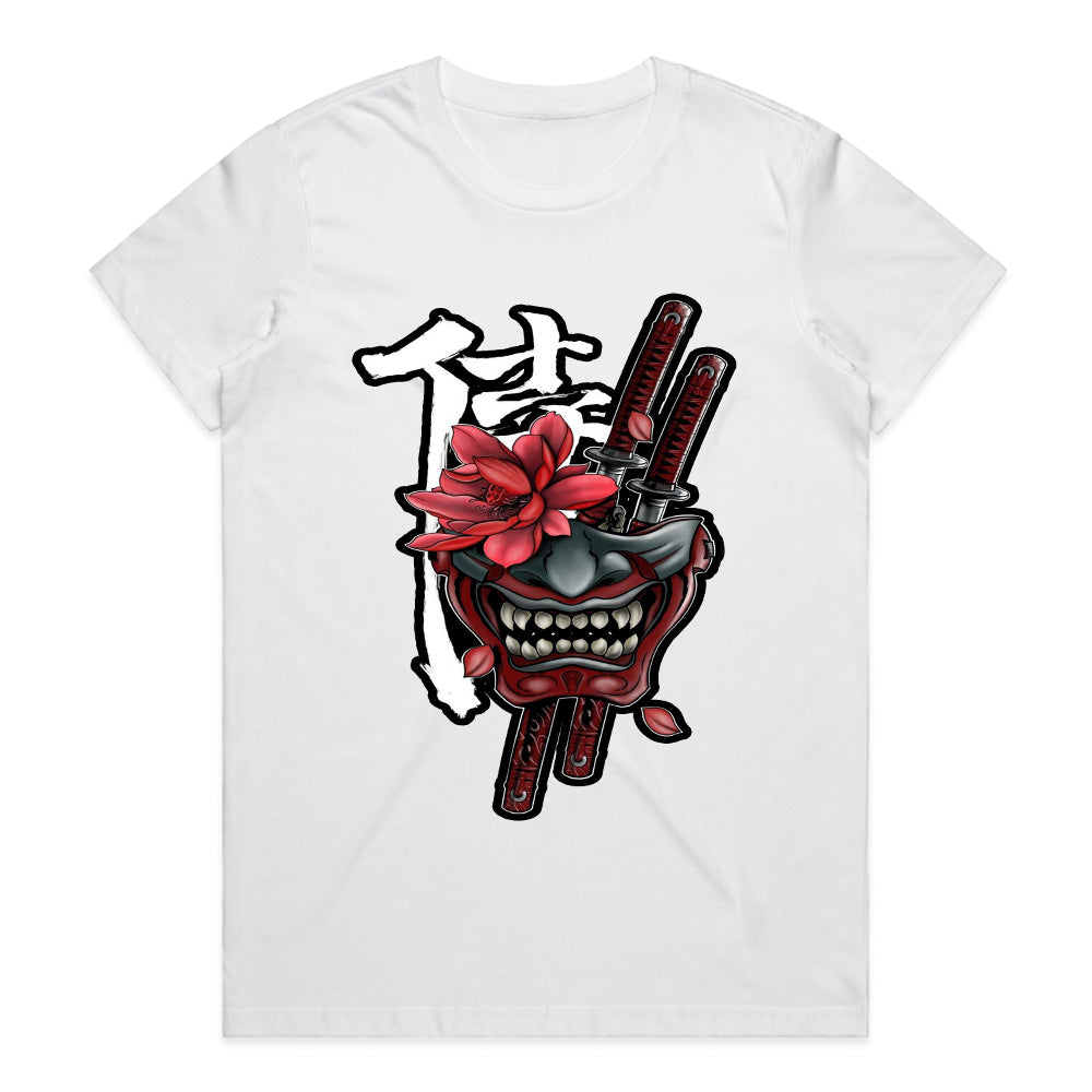 Samurai Oni: Blade & Blossom Tee