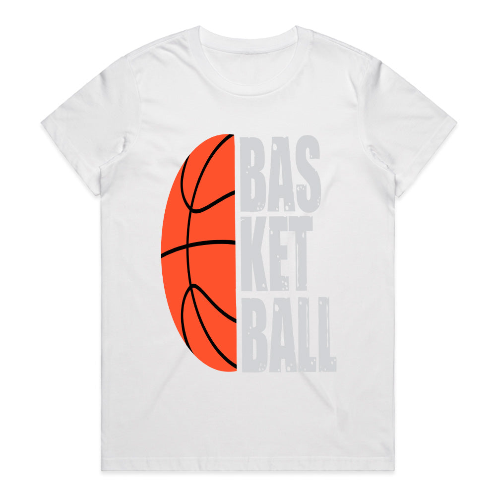 Split Court: Minimalist Basketball Passion Tee