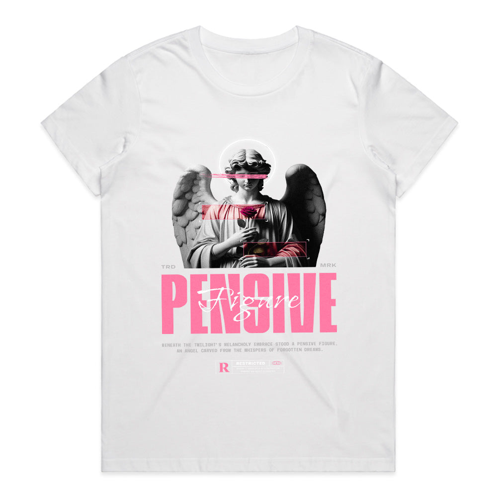 Twilight Reverie: Pensive Figure Angel Tee