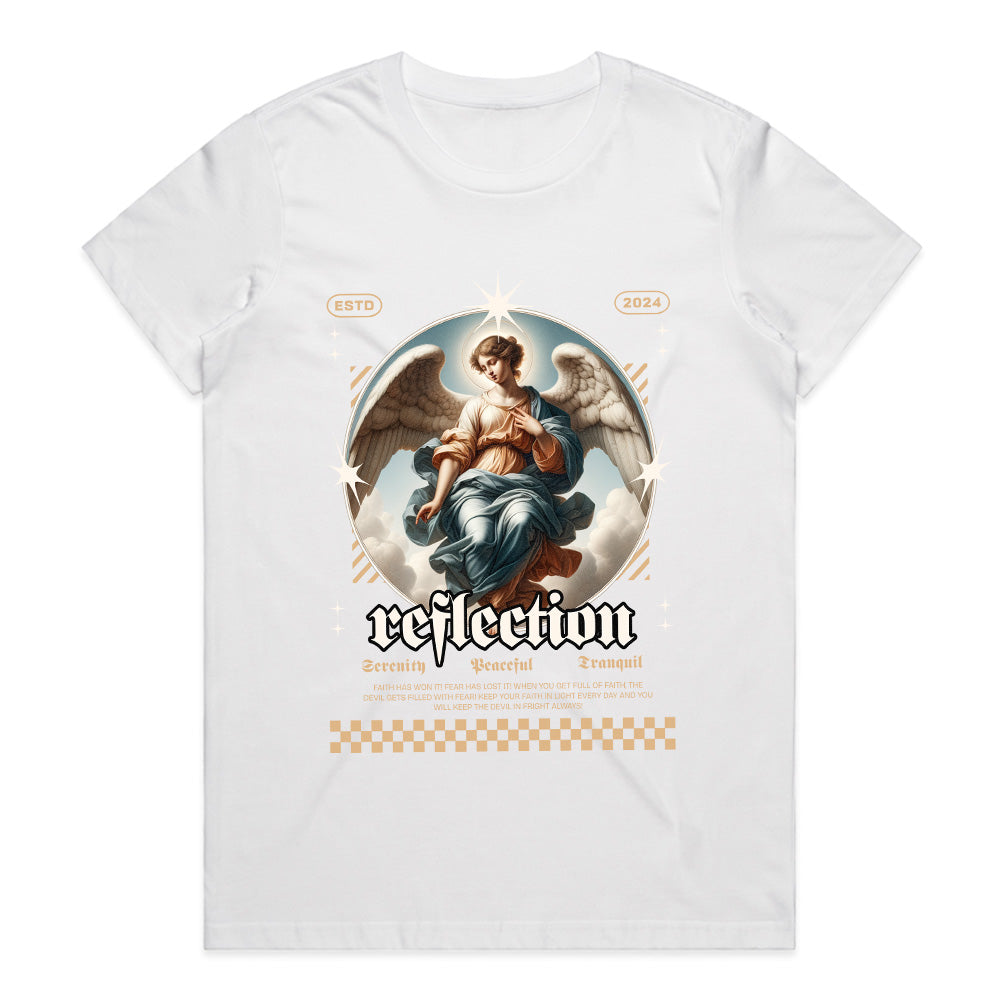 Celestial Serenity: Reflection Angel Tee