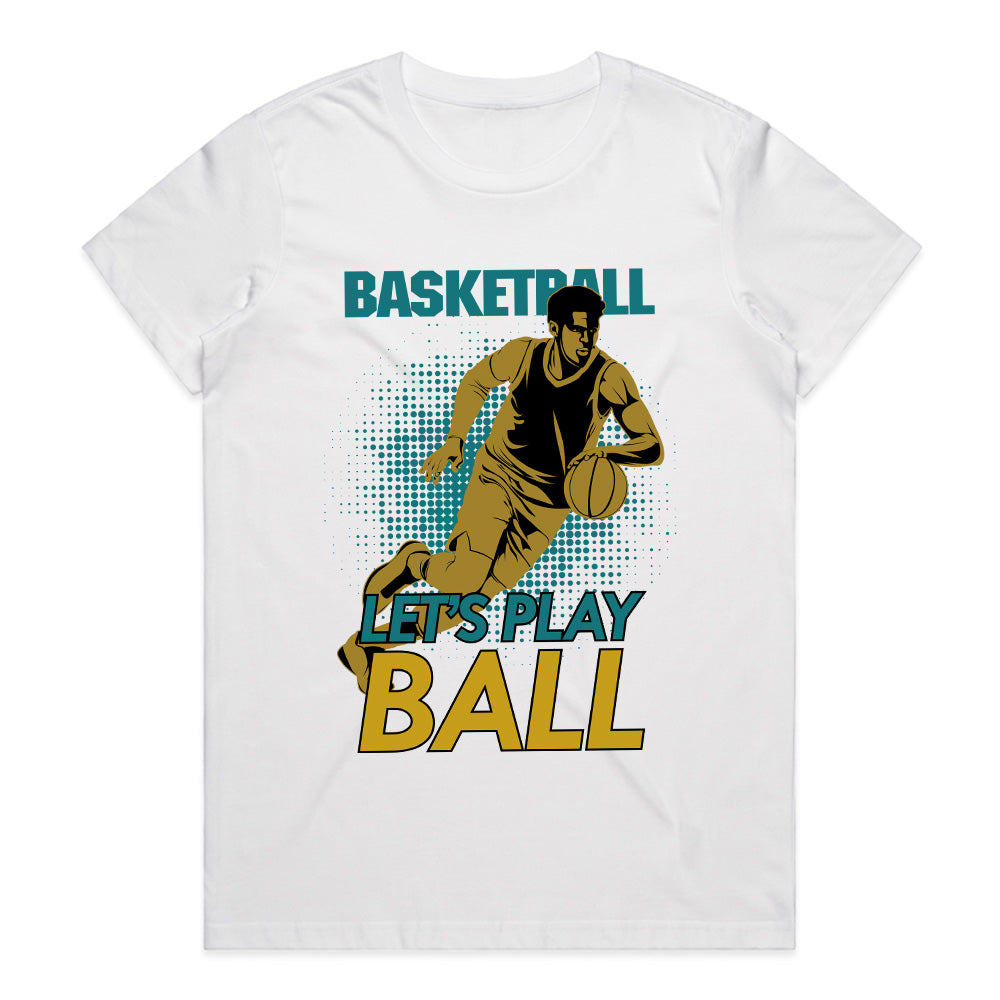 Courtside Hustle: Let’s Play Ball Basketball Tee