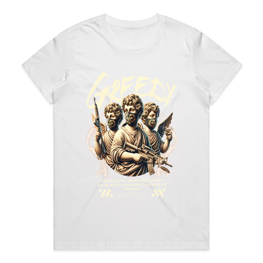 Greedy Saints: The Corruption of Desire Tee