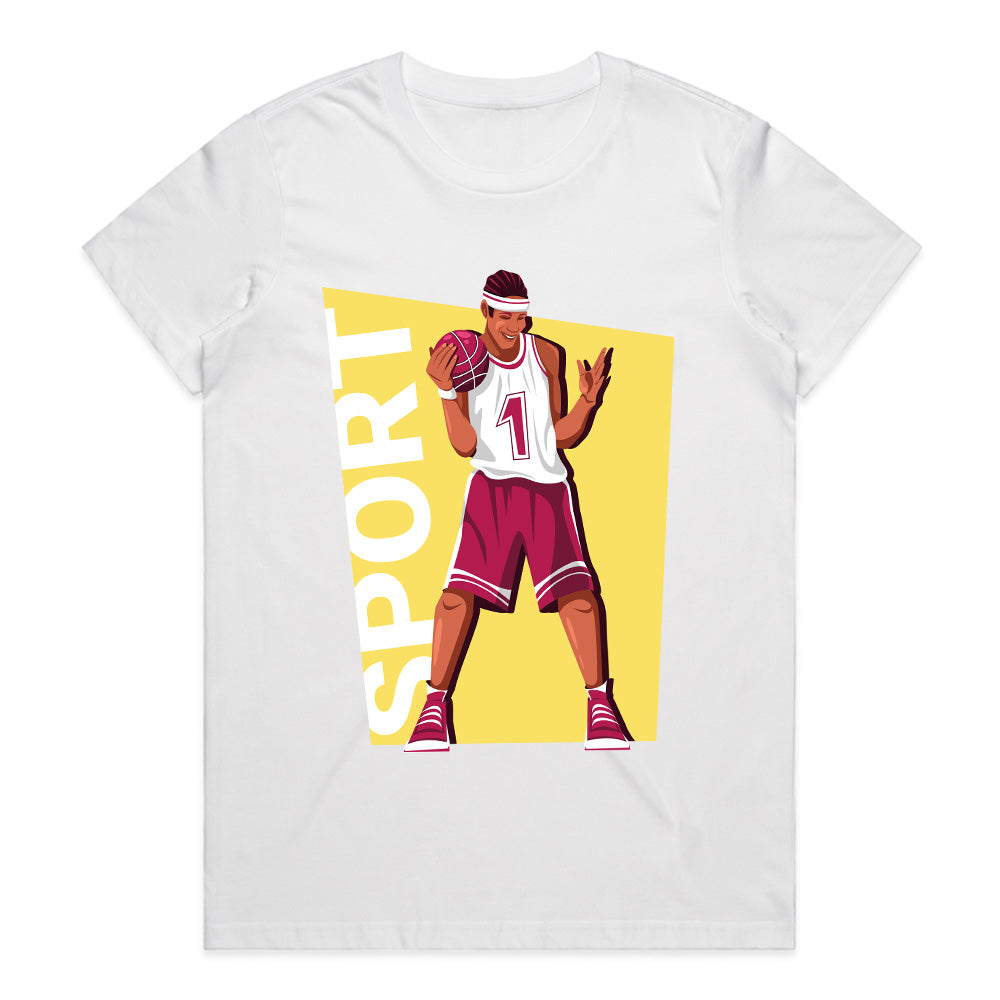 Court King Retro Basketball Tee