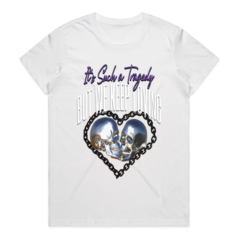 Tragic Devotion: Eternal Love Skull Tee