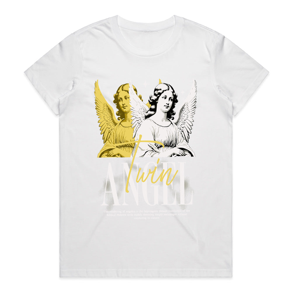 Celestial Twins: Dual Guardian Angel Tee