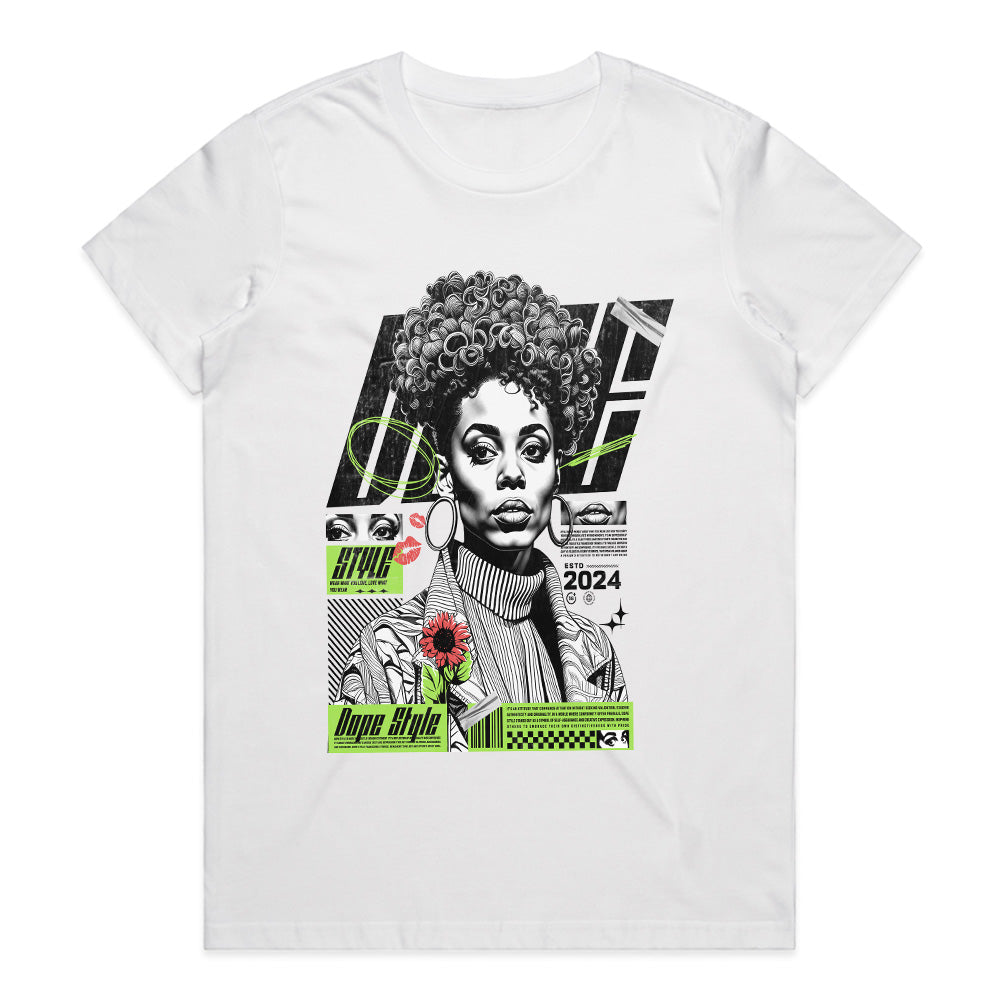 Dope Visionary: Neon Retro Queen Tee