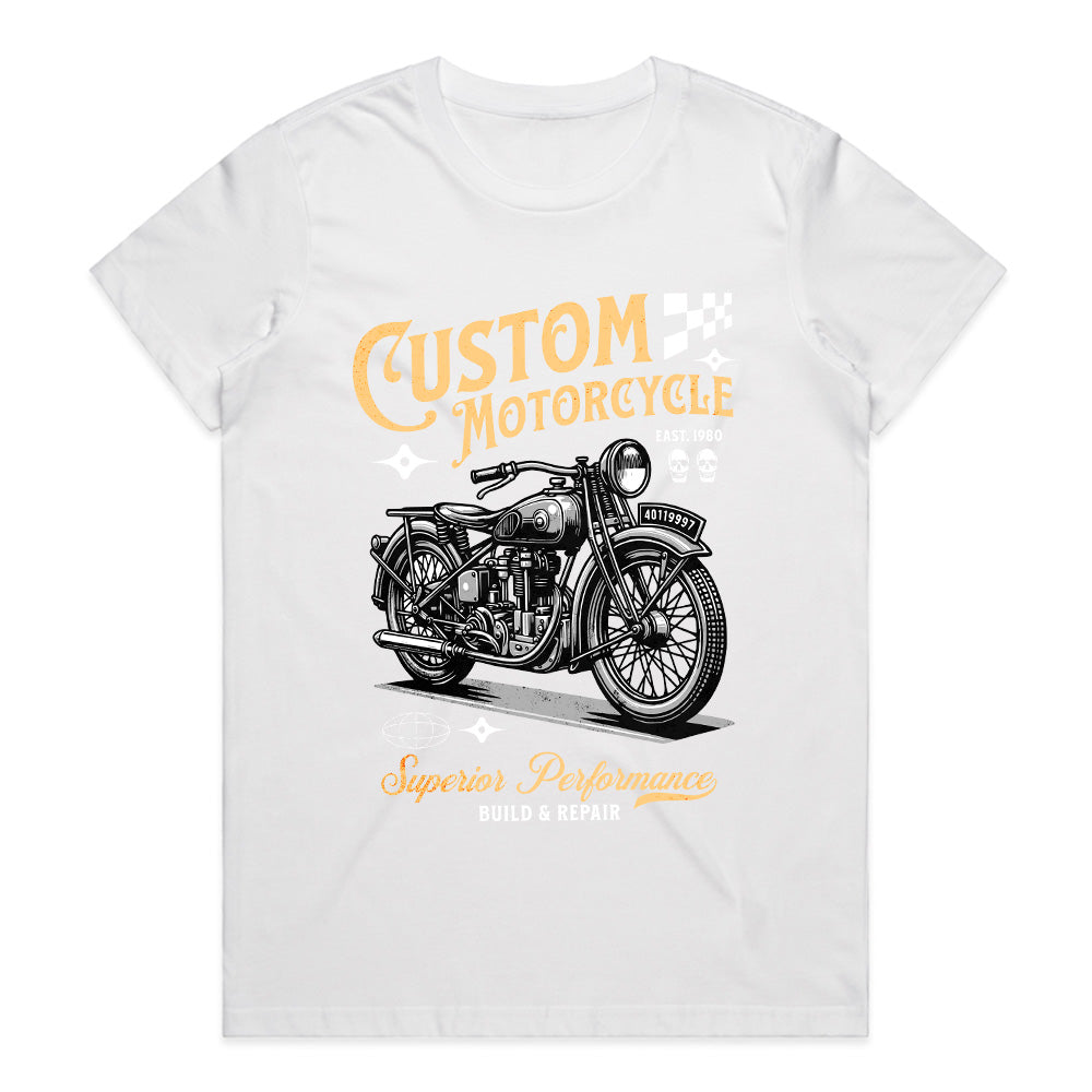 Vintage Torque: Custom Motorcycle Heritage Tee