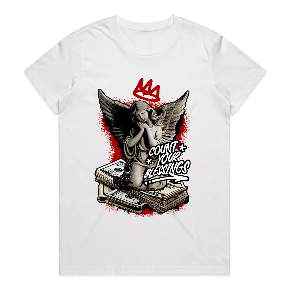 Blessed Hustler: Count Your Blessings Angel Tee
