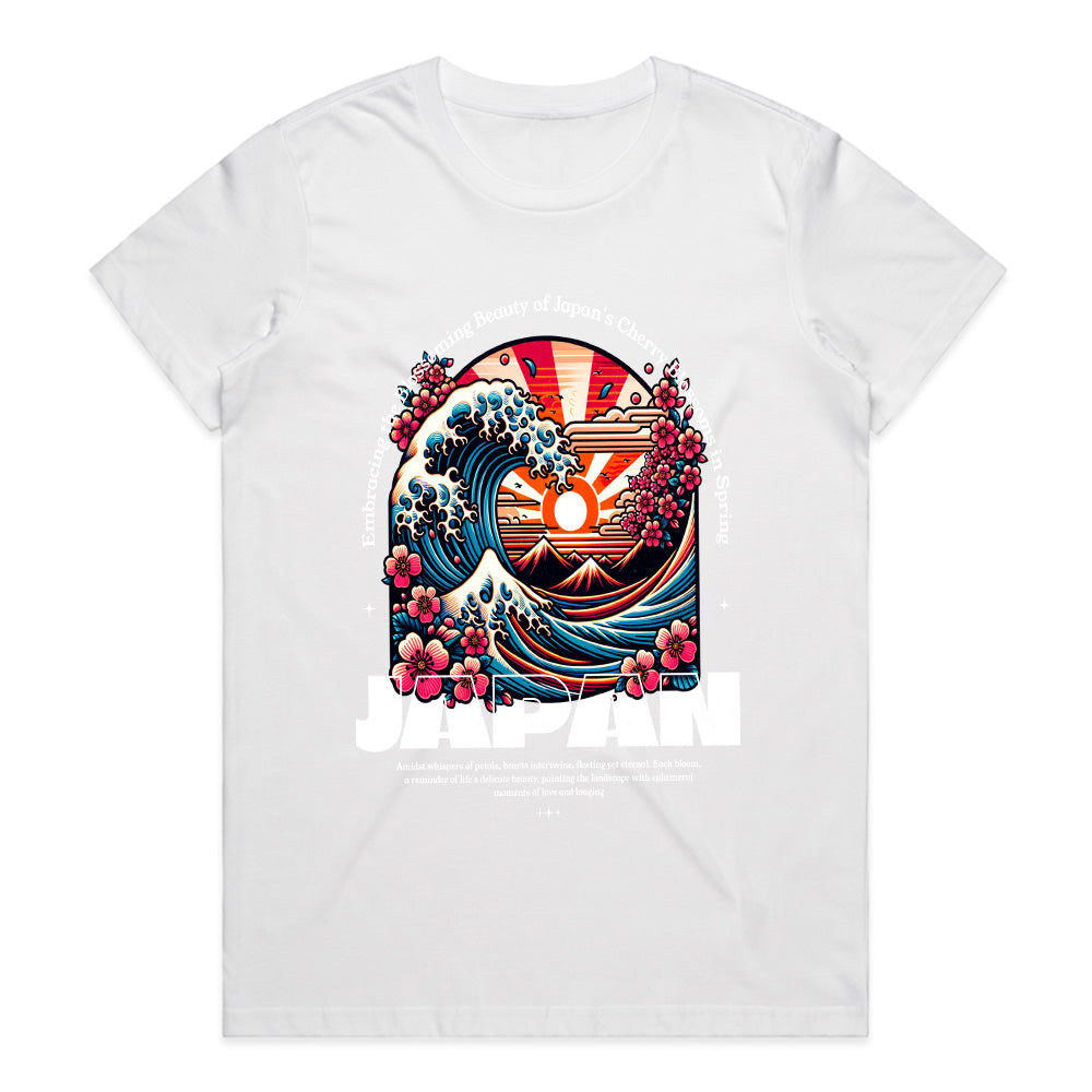 Sakura Waves: Japan’s Eternal Spring Graphic Tee
